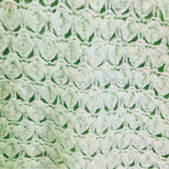 Free People Crashing Waves Open Knit Sweater Wool Blend Mint Green Slouchy S - Picture 12 of 14